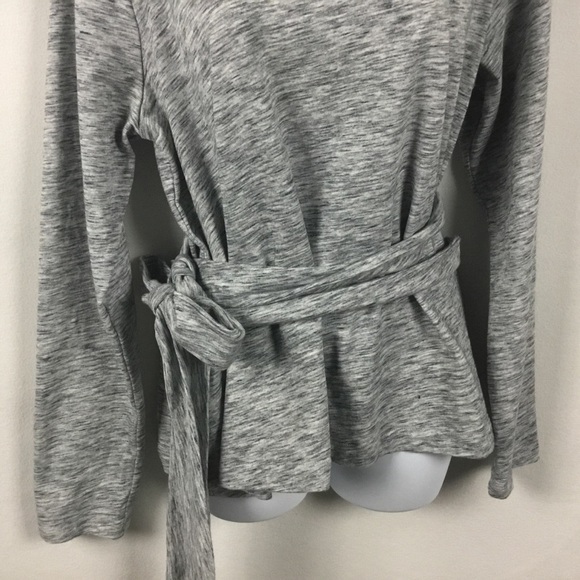 J.Crew Belted Cross Back Long Sleeve Cotton Top - Picture 6 of 8
